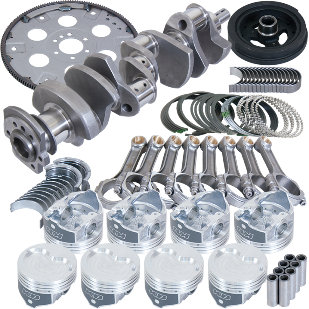 Eagle Chevy 400 3.750in Crank 5.700in I-Beam Rods -30cc 4.155in Pistons Balanced Assembly - B13008030 Photo - Primary