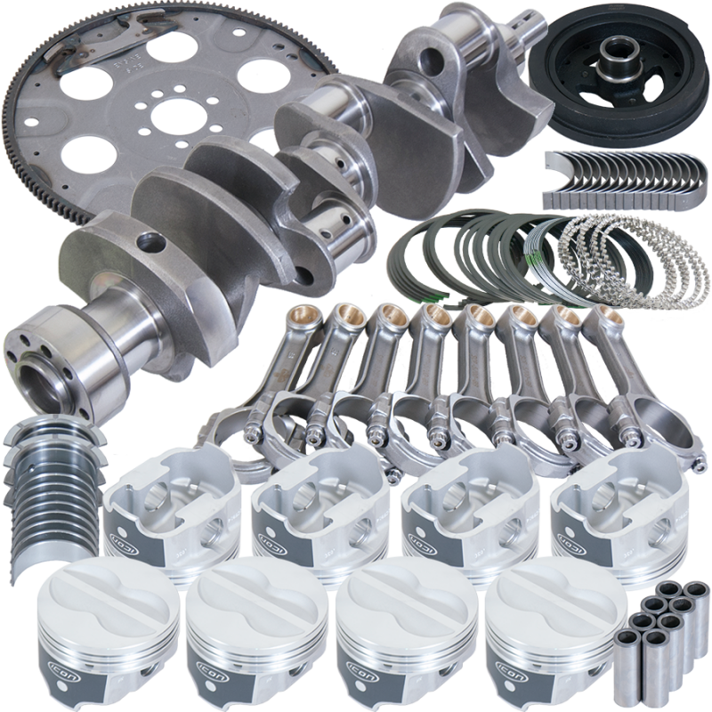 Eagle Chevy 350 1Pc 3.750in Crank 5.700in I-Beam Rod 4.030in Pistons 153 Tooth FP Balanced Assembly - B13009L03053 Photo - Primary