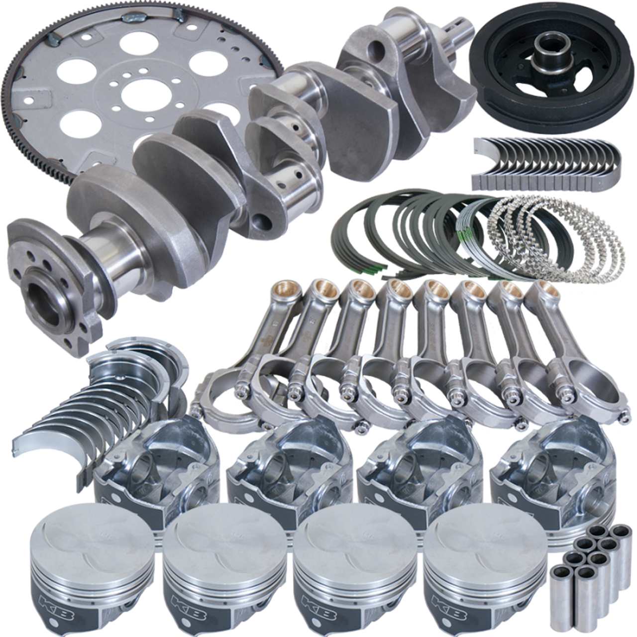 Eagle Chevy 400 3.750in Crank 5.700in I-Beam Rods -7cc Flat Top 4.155in Pistons Balanced Assembly - B13010030 Photo - Primary