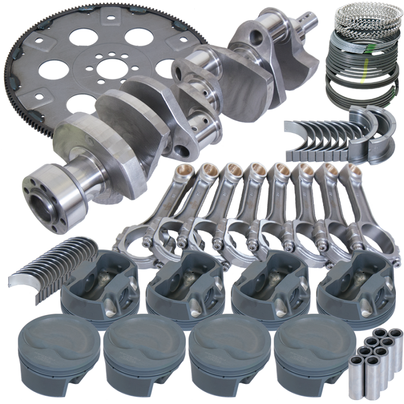 Eagle Chevy 350 1Pc 3.750in Crank 6.000in I-Beam Rod 4.060in Pistons 168 Tooth FP Balanced Assembly - B13052L06068 Photo - Primary