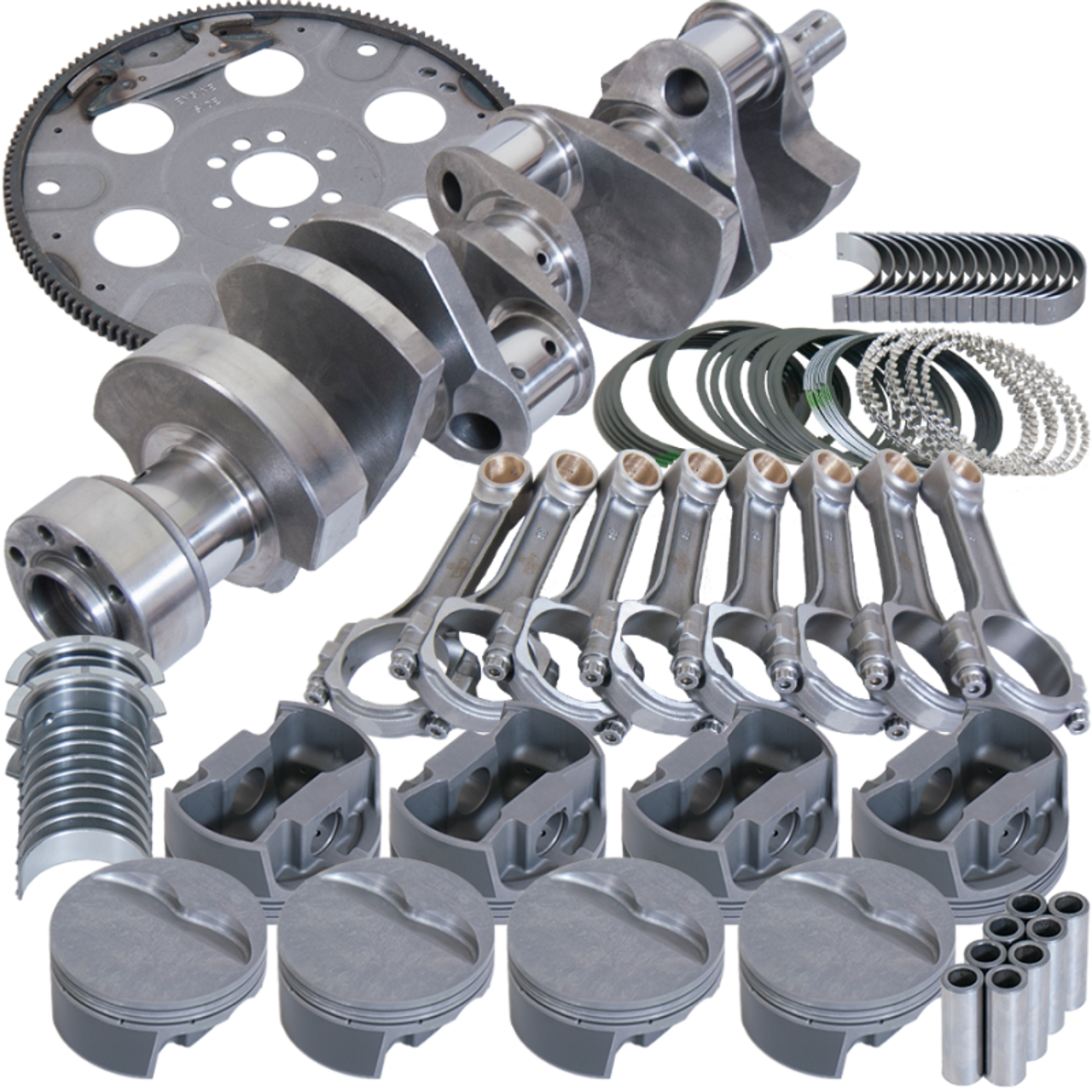 Eagle Chevy LT1350 1Pc 3.750in Crank 5.700in I-Beam Rods 4.000in Pistons 153 Tooth FP Bal Assembly - B13554L00053 Photo - Primary