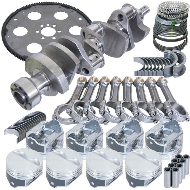 Eagle Chevy 350 1Pc 3.750in Crank 5.700in I-Beam Rods 4.000in Pistons 153 Tooth FP Balanced Assembly - B15455L06053 Photo - Primary