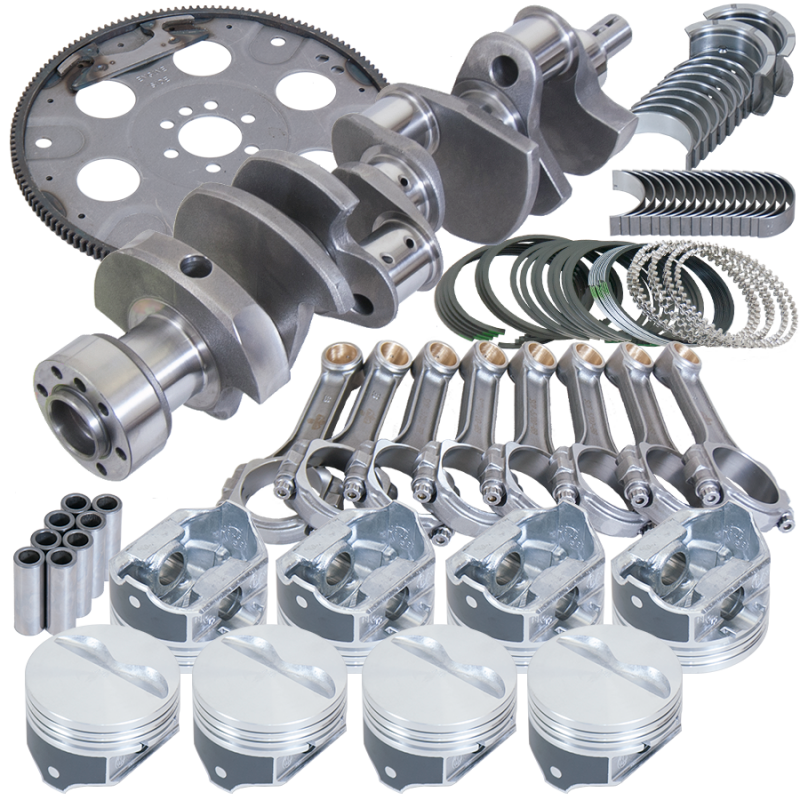 Eagle Chevy 350 1Pc 3.750in Crank 5.700in I-Beam Rods 4.060in Pistons 168 Tooth FP Balanced Assembly - B15504L06068 Photo - Primary