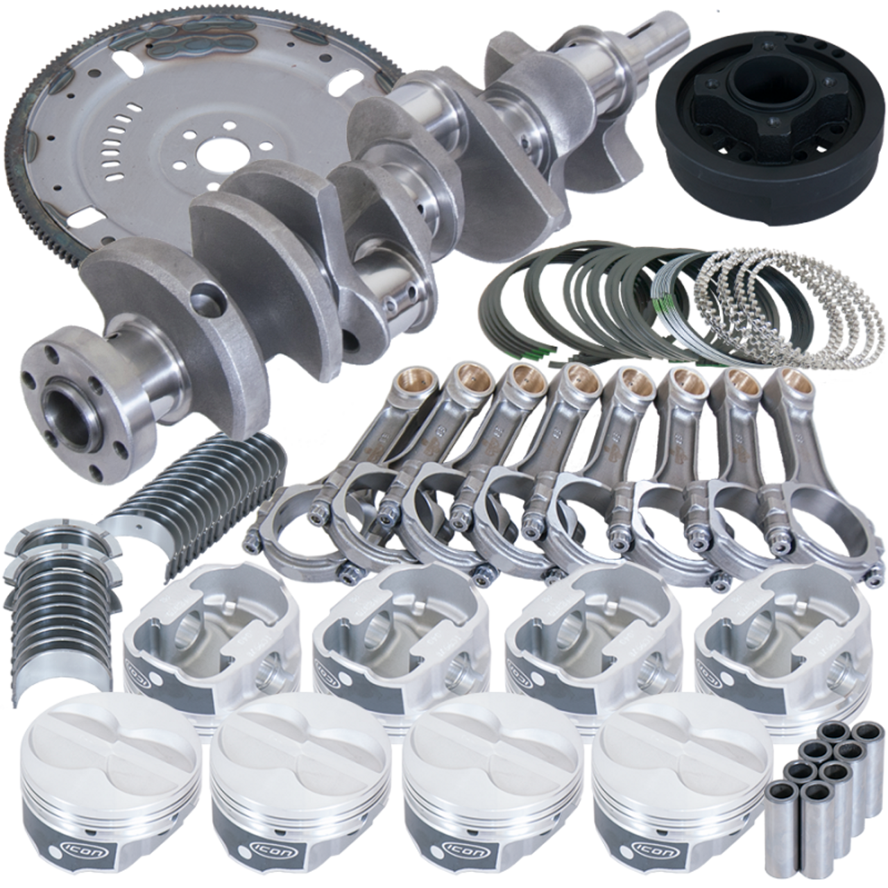 Eagle Ford 302 3.250in Crank 5.400in I-Beam Rods 4.030in Pistons 164 Tooth FP Balanced Assembly - B16351LA030 Photo - Primary