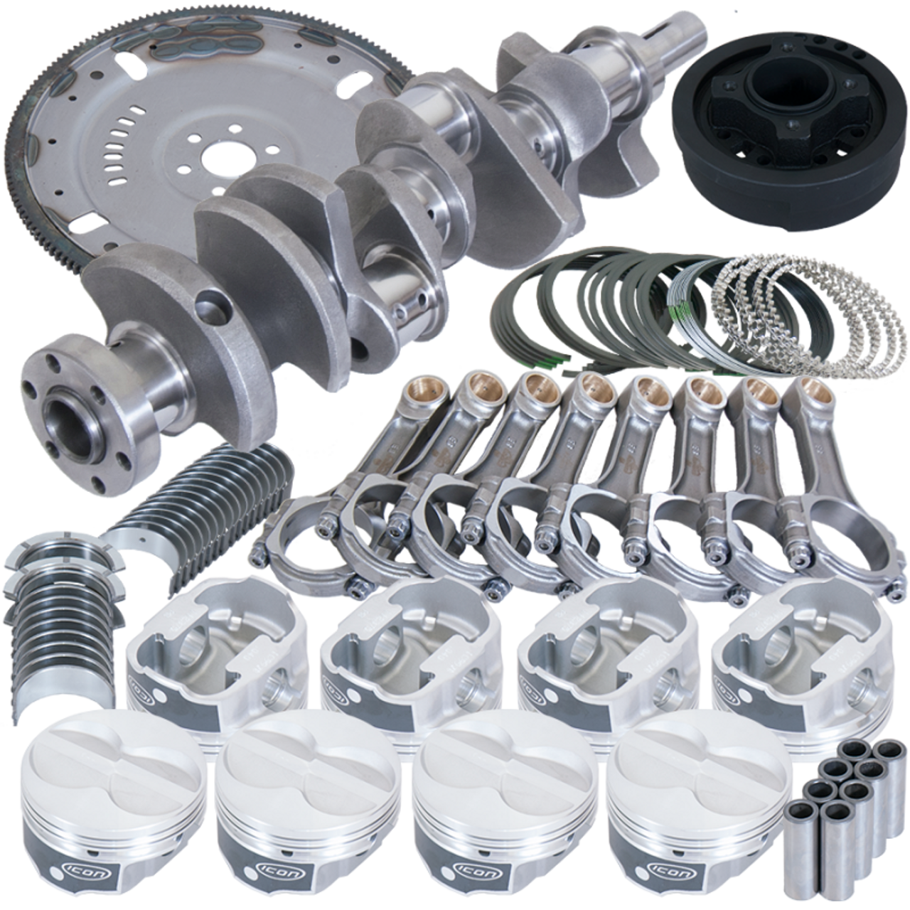 Eagle Ford 302 3.250in Crank 5.400in I-Beam Rods 4.040in Pistons 164 Tooth FP Balanced Assembly - B16351LA040 Photo - Primary