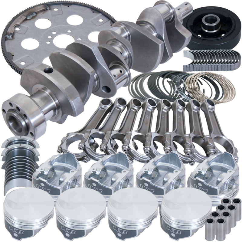 Eagle Chevy 454 1Pc 4.250in Crank 6.385in I-Beam Rod -3cc Flat Top 4.350in Pistons Balanced Assembly - B18021L100 Photo - Primary