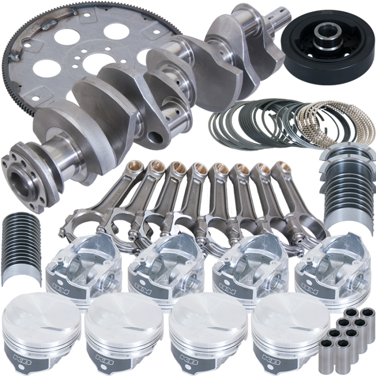 Eagle Chevy 454 4.250in Crank 6.385in I-Beam Rods 17cc Dome 4.350in Pistons Balanced Assembly - B18023100 Photo - Primary