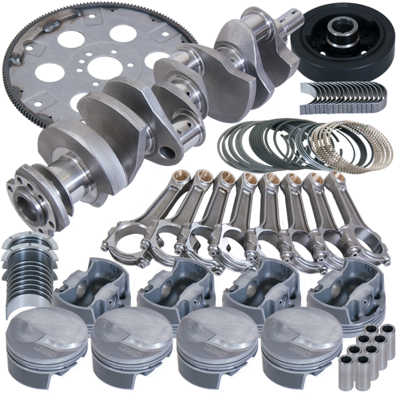 Eagle Chevy 454 1Pc 4.250in Crank 6.385in I-Beam Rods 17cc Dome 4.320in Pistons Balanced Assembly - B18023L070 Photo - Primary