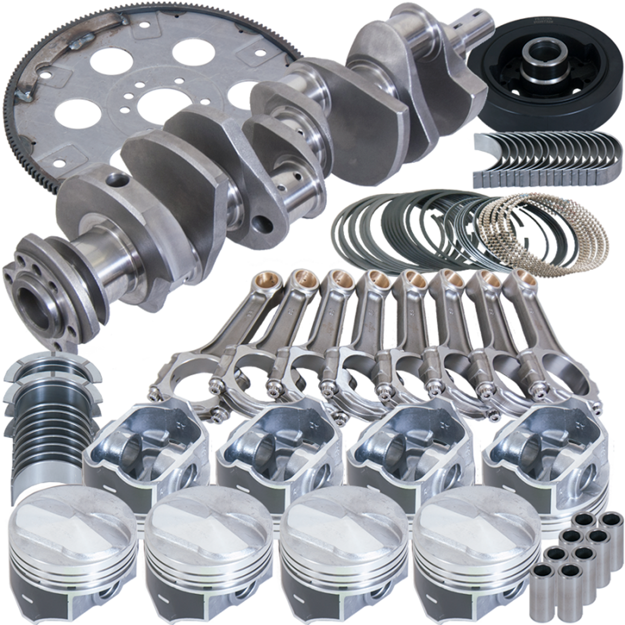Eagle Chevy 454 4.000in Crank 6.135in I-Beam Rod 22cc 4.310in Pistons 168 Tooth FP Balanced Assembly - B18401060 Photo - Primary