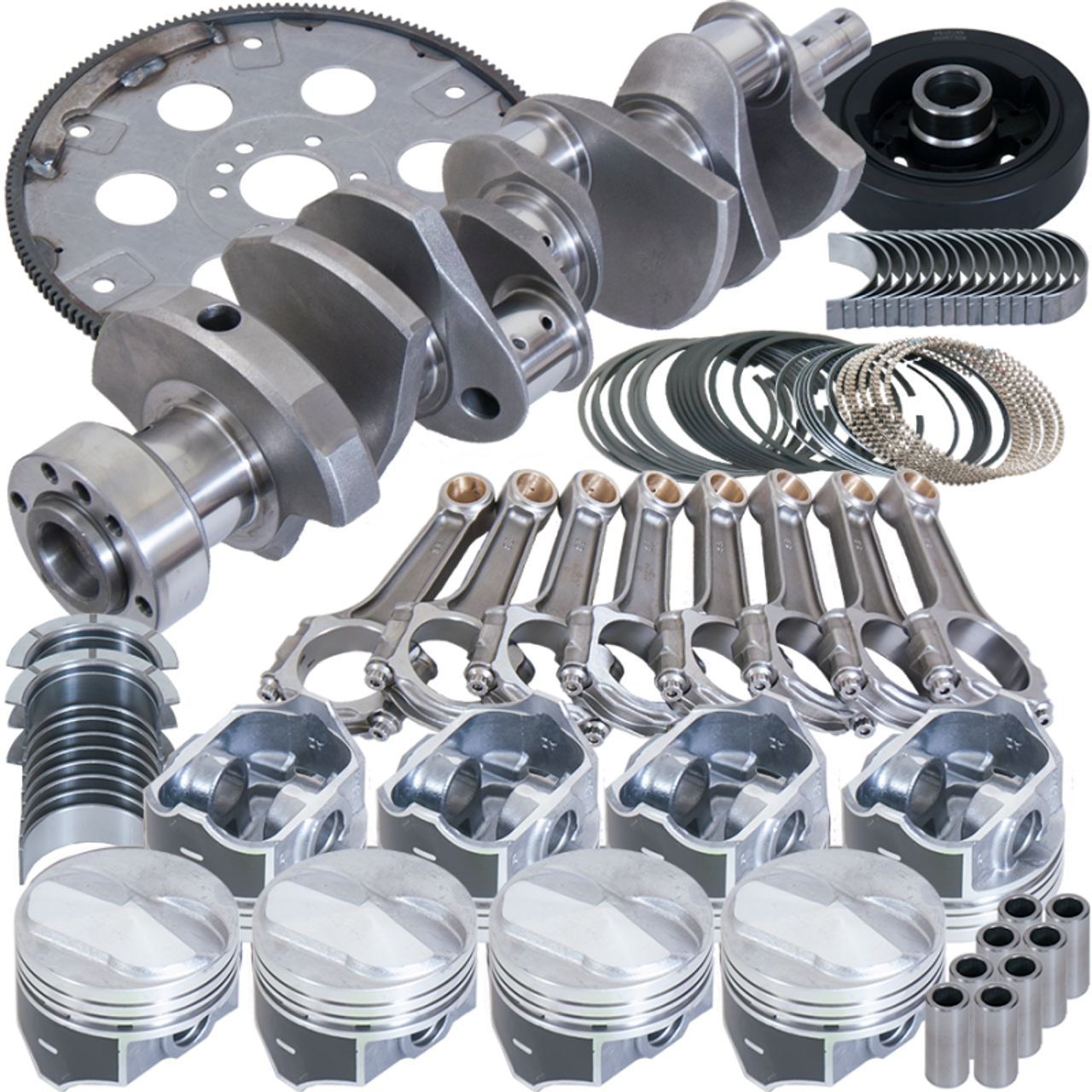 Eagle Chevy 454 1Pc 4.000in Crank 6.135in I-Beam Rods 4.310in Pistons 168 Tooth FP Balanced Assembly - B18401L060 Photo - Primary