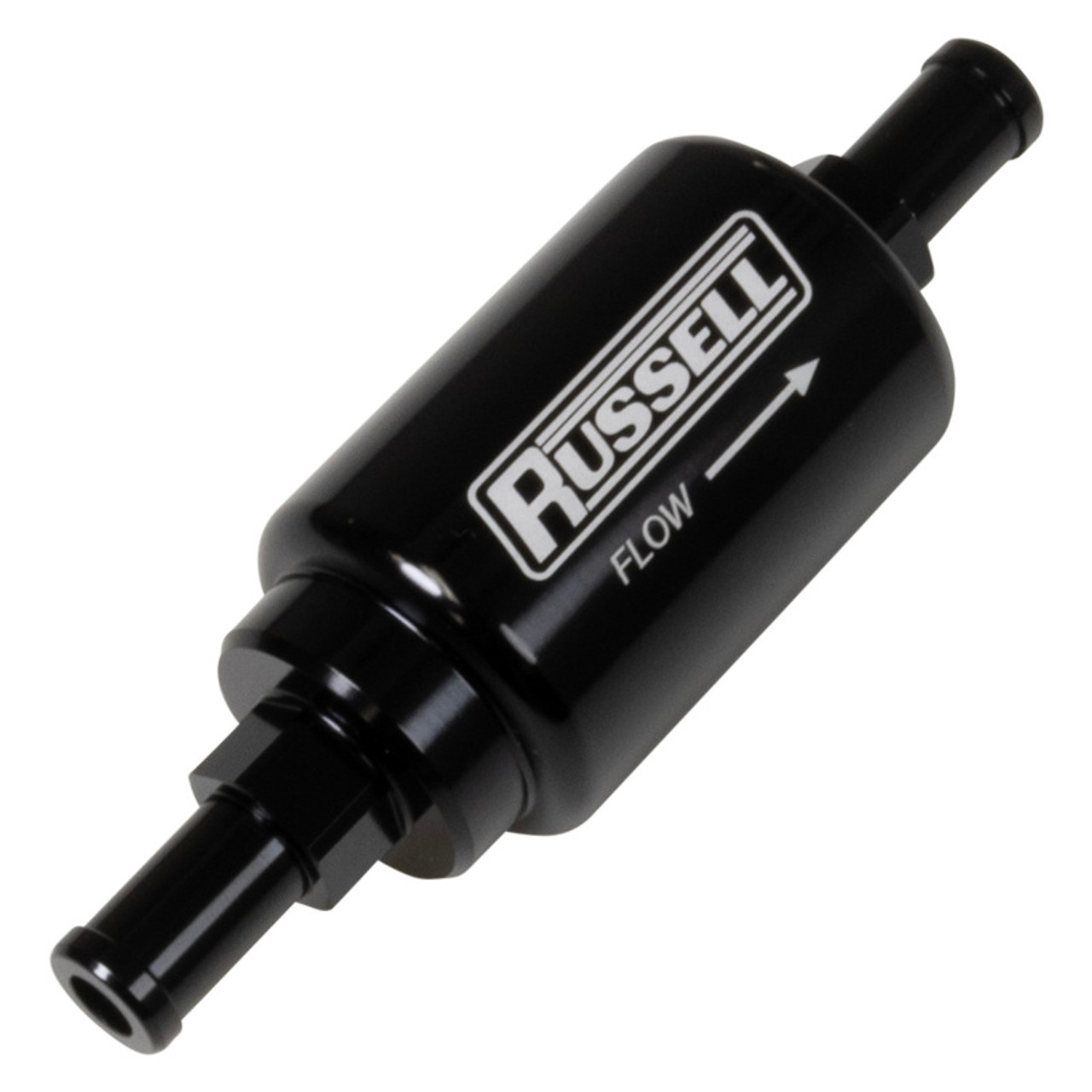 Russell 3/8 Male To 3/8 Male Barbed Fuel Check Valve - Black Anodized - 650625 User 1