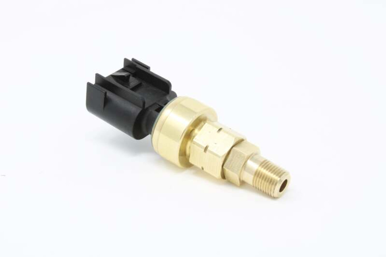 Aeromotive 14-25 Chevy V8 Fuel Rail Pressure Sensor Adapter M10x1.0 Male to 1/8-MNPT Male - Brass - 65610 Photo - Close Up