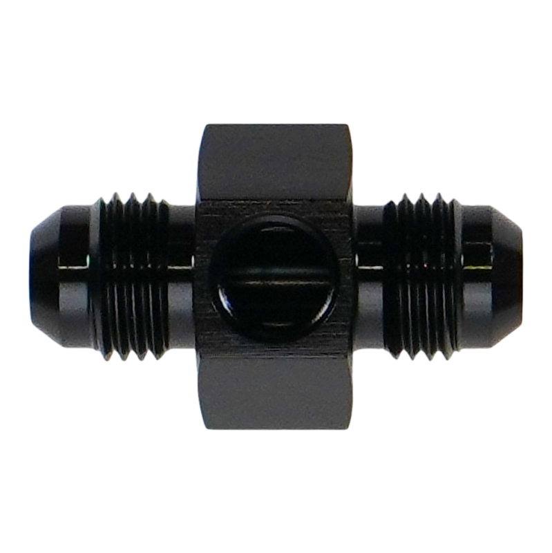 DeatschWerks 6AN Male Flare Gauge Adapter with 1/8in NPT Gauge Port - 6-02-0770-B Photo - Primary