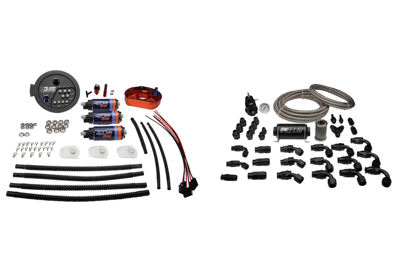 DeatschWerks A90 Supra/G8X BMW M3/M4 X3 Module w/ Triple DW420 Pumps and PTFE Return Plumbing Kit - 9-423-627-7080 Photo - Primary