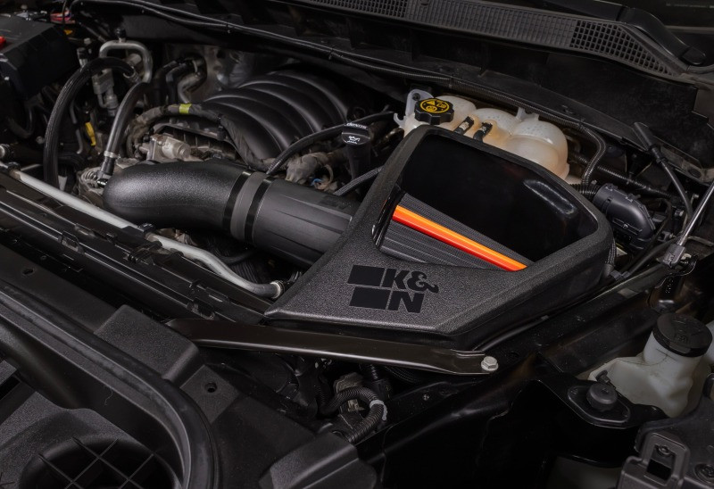 K&N 2019+ Chevrolet Silverado 1500 V8 5.3L/6.2L F/L NextGen DryFlow - 50-3110D Photo - Mounted