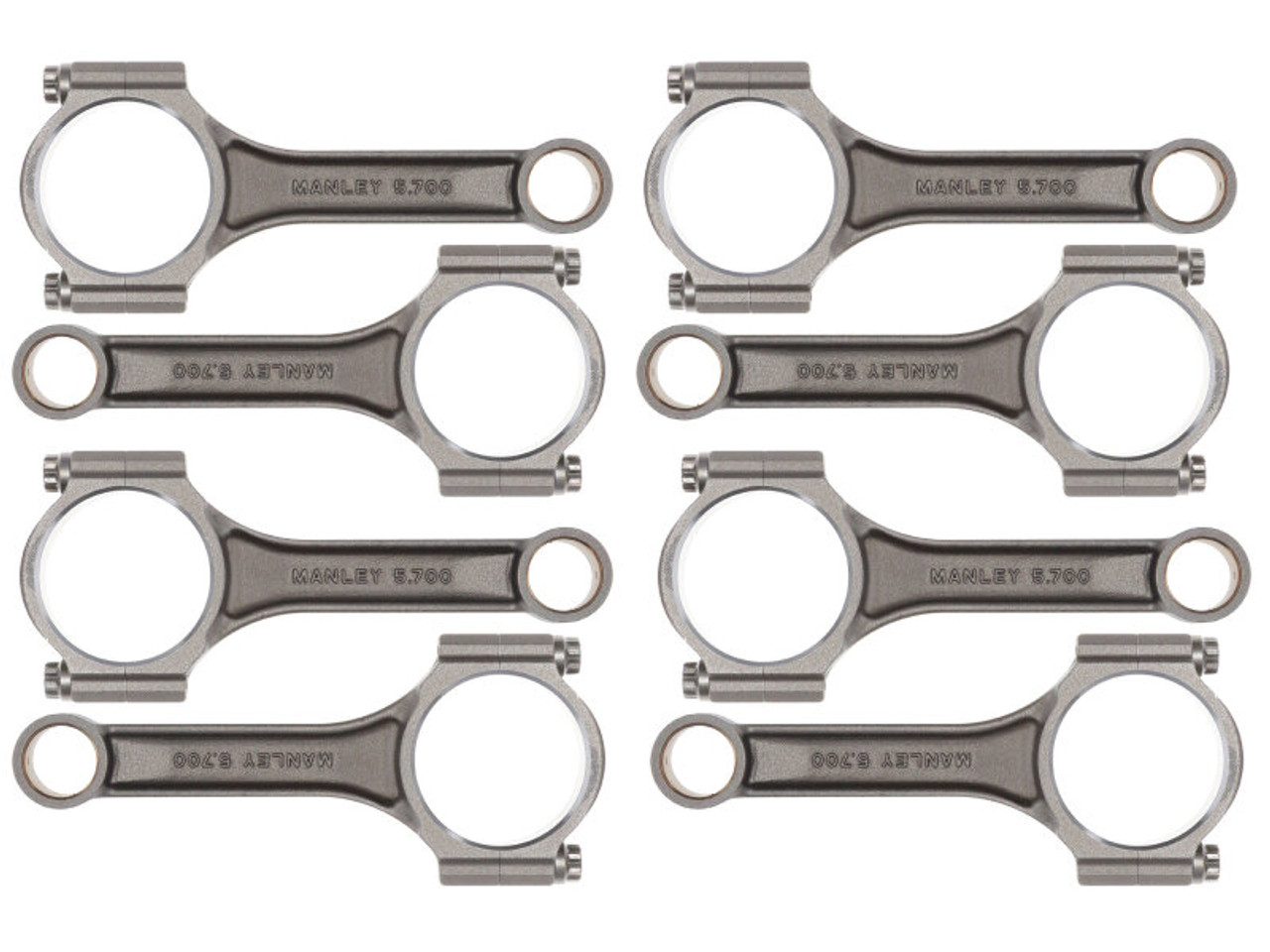 Manley Chevrolet Small Block Sportsmaster Connecting Rod Set - 5.700in Length - 14101ACHA-8 User 3