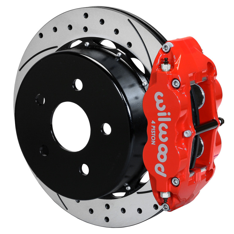 Wilwood 07-18 Jeep Wrangler Narrow Superlite 4R Rear Brake Kit SRP 13.50in Rotor w/Lines - Red - 140-18074-DR Photo - Primary