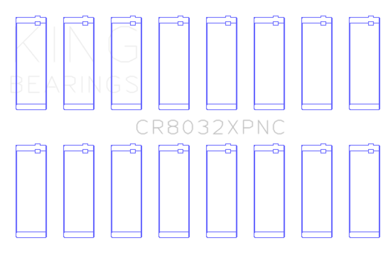 King Engine Bearings Chrysler 345/370 16V  (Size +0.5mm) Performance Rod Bearing Set - CR8032XPNC0.5 Photo - Primary