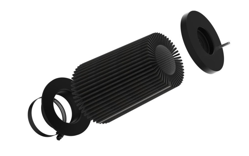 K&N 4in flg 6-3/4in b 5-1/4in t 9-1/2in h - RC-3114HBK Photo - out of package