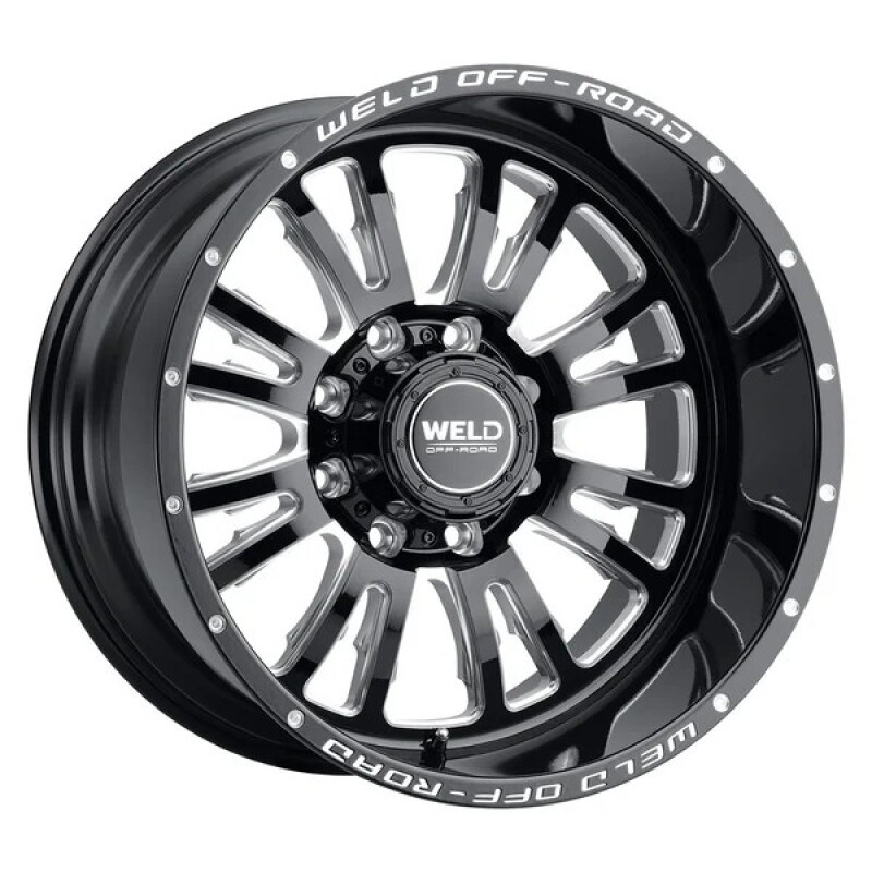 Weld Slingblade 20x9 / 8x180 BP / 0 Offset / 5 BS / 124.3 Bore Gloss Black Milled Wheel - W15809018500 Photo - Primary