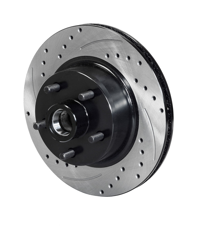 Wilwood 70-73 Ford Mustang 5x4.5 SRP Drilled Performance Front Rotor & Hat L/H - Black - 160-14326-BK Photo - Primary