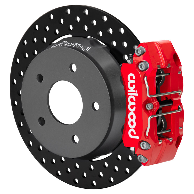 Wilwood 22-24 Polaris RZR Turbo/ Pro R 5-Lug Rear Big Brake Kit - Slotted Rotors Red - 140-18060-DR Photo - Primary