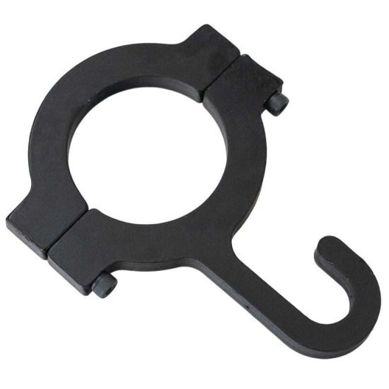 Moroso 1.500in Bar Diameter Billet Aluminum Black Anodized Helmet Hook - 61780 User 1