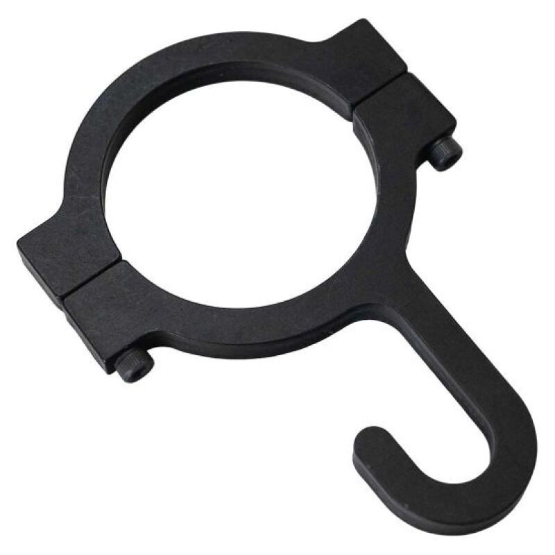 Moroso 1.750in Bar Diameter Billet Aluminum Black Anodized Helmet Hook - 61781 User 1