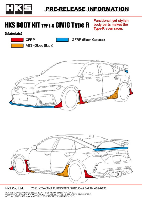 HKS BODY KIT TYPE-S FL5 F-Spoiler - 53004-AH001 Photo - Close Up