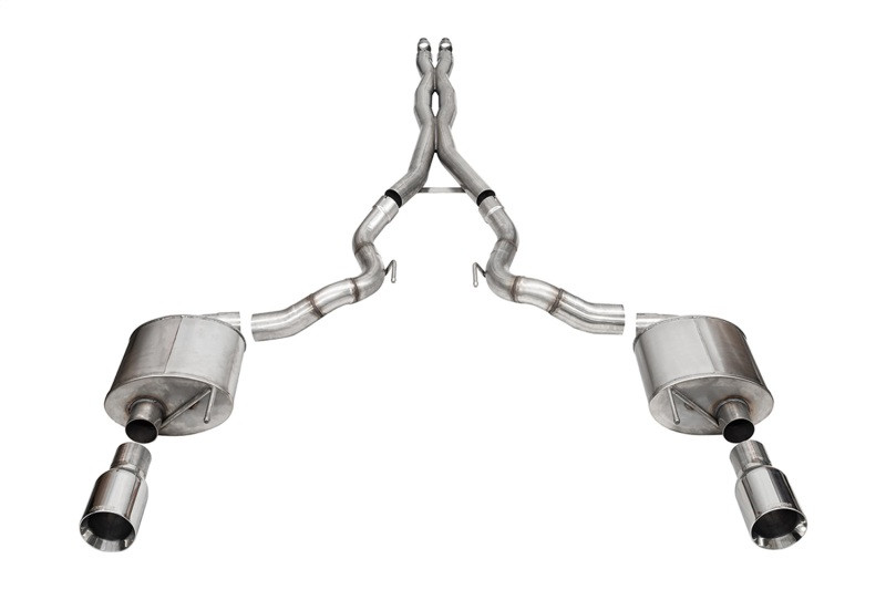 Corsa 24-25 Ford Mustang GT Xtreme 3in Cat-Back Dual Rear Exhaust w/4.5in Straight-Cut Polish Tips - 21275 Photo - Primary