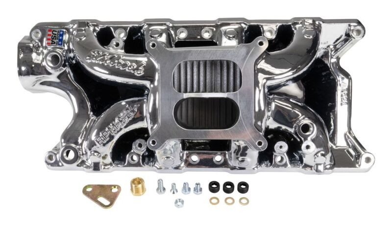 Edelbrock Ford Small-Block 289-302-347 RPM Air-Gap Intake Manifold - Chrome Plasma Finish - 7521-CP Photo - out of package