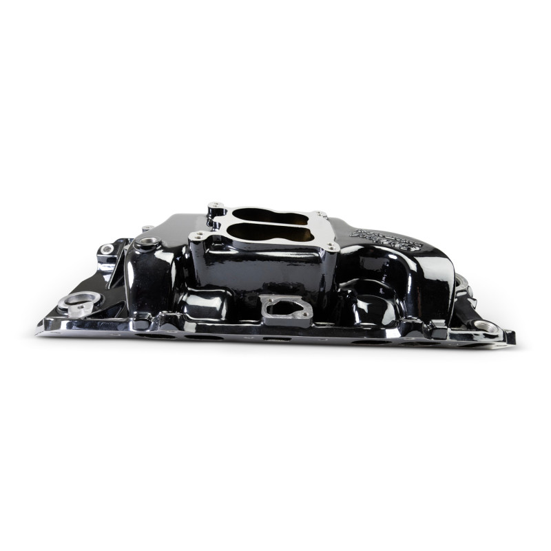 Edelbrock 65-90 BB Chevy Oval Port Heads Performer 2-O Manifold - Black Plasma - 2161-BP Photo - out of package
