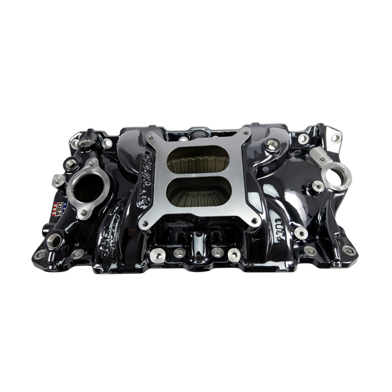 Edelbrock 55-86 Chevy SB Performer EPS Intake Manifold - Black Plasma Finish - 2701-BP Photo - Primary