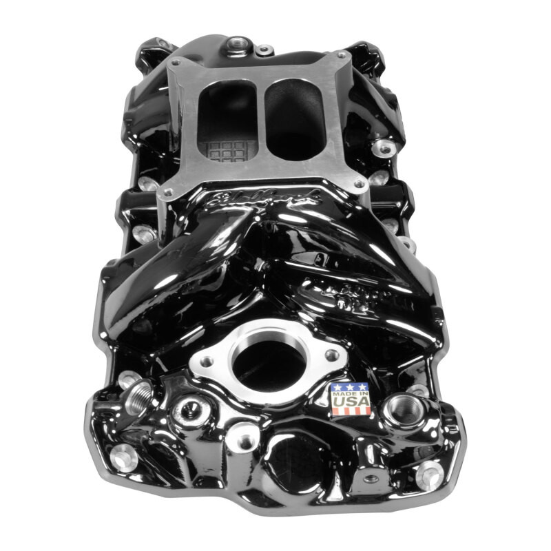 Edelbrock Chevy SB Performer RPM Intake Manifold - Black Plasma Finish - 7101-BP Photo - Primary