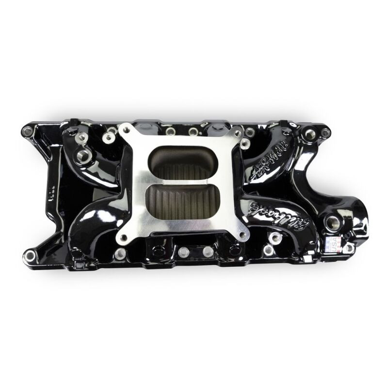 Edelbrock RPM Air-Gap Intake Manifold for Small-Block Ford - Black Plasma Finish - 7521-BP Photo - Primary
