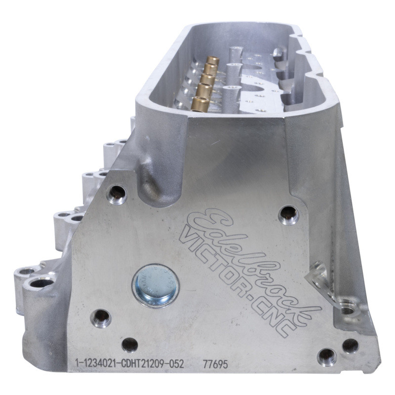 Edelbrock Victor CNC GM LS7 12 Degree 6-Bolt Cylinder Head, 291cc, .220in Int Port, CI PM Seat - 77679 Photo - Close Up