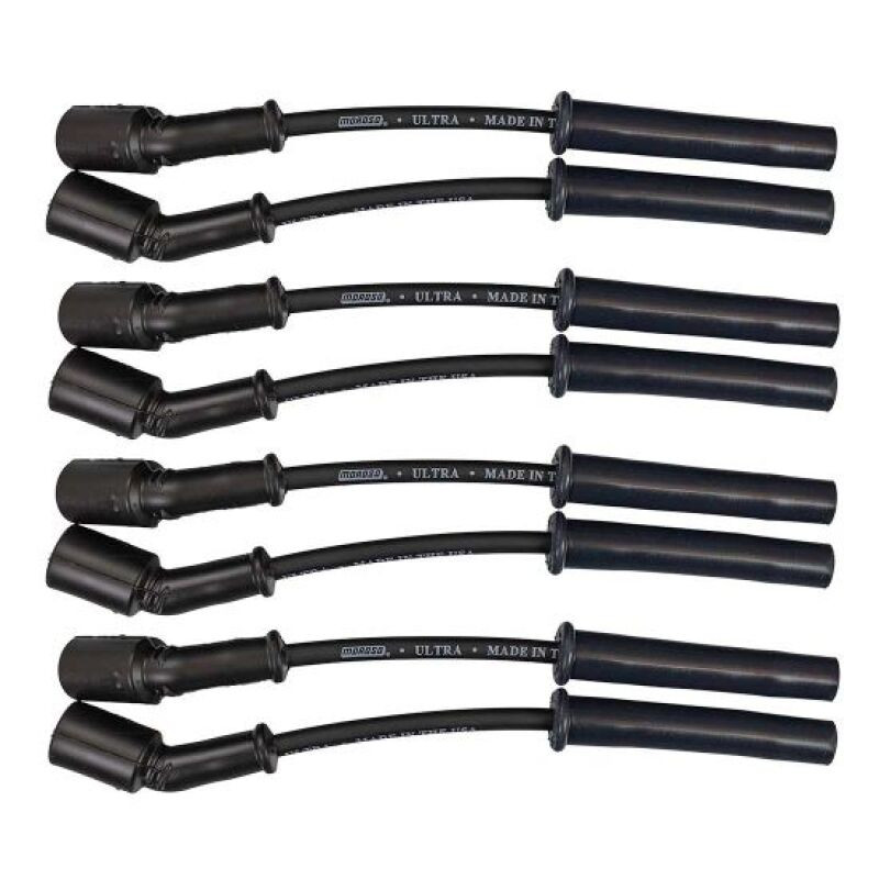 Moroso GM LS 5.7L/6.0L/6.2L/7.0L Ultra 350 8mm Multi-Angle Boot Ignition Spark Plug Wire Set - Black - 51036 User 1