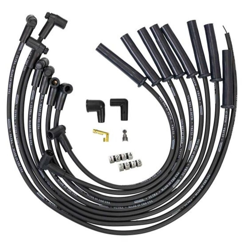 Moroso Ford 289 302 351W HEI-Style Cap Ultra 350 8mm Multi-Angle Boot Spark Plug Wire Set - Black - 51047 User 1