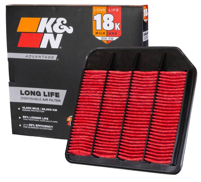 K&N Advantage Air Filter 18K Miles Infiniti Qx56 V8-5.6L F/I 11-13 - KNA-2456 Photo - out of package