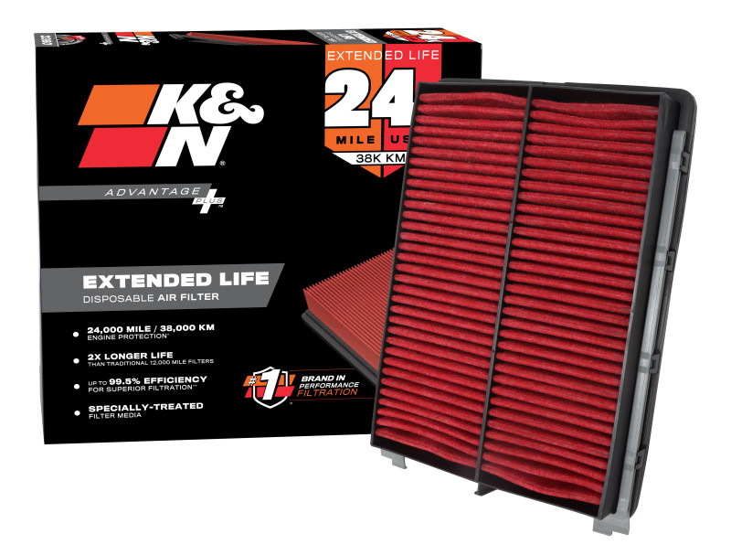 K&N Advantage Plus Air Filter 24K Miles Hyundai Santa Fe Sport L4-2.4L F/I 17-18 - KNX-5075 Photo - out of package