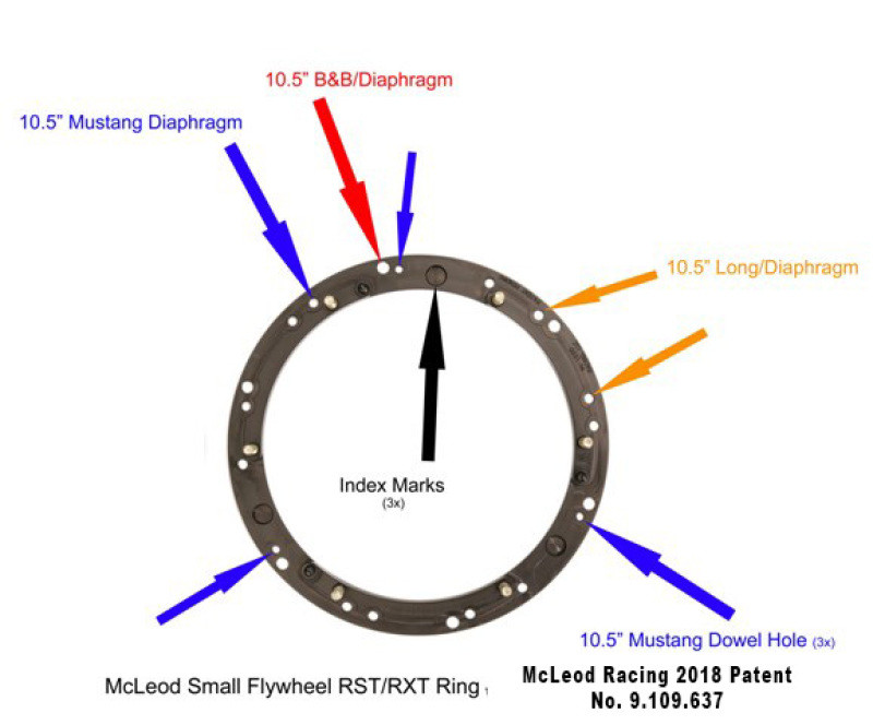 McLeod Racing RST HD Twin - For Small Diameter Flywheel - Black Ring - 1-1/8 x 26 Spline - 6913-07MD Thumbnail