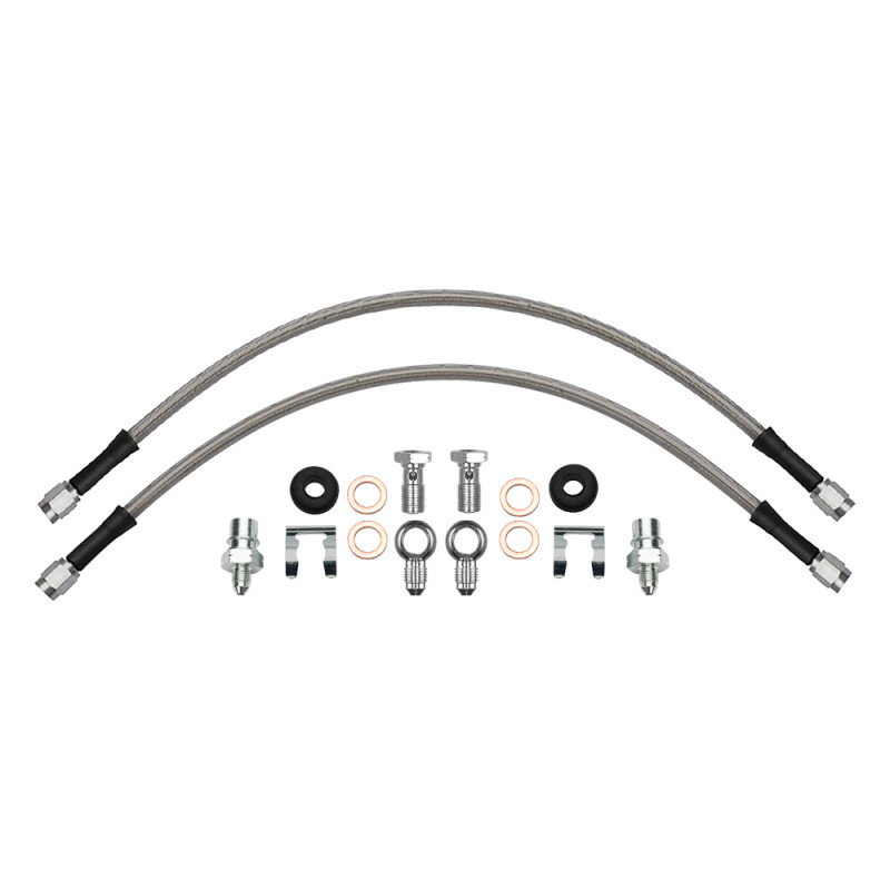 Wilwood flexline kit 16IN. -3 male to M10-1.0 BF M10-1.0 banjo -3M to M10-1.0 straight - 220-17550 Photo - Primary