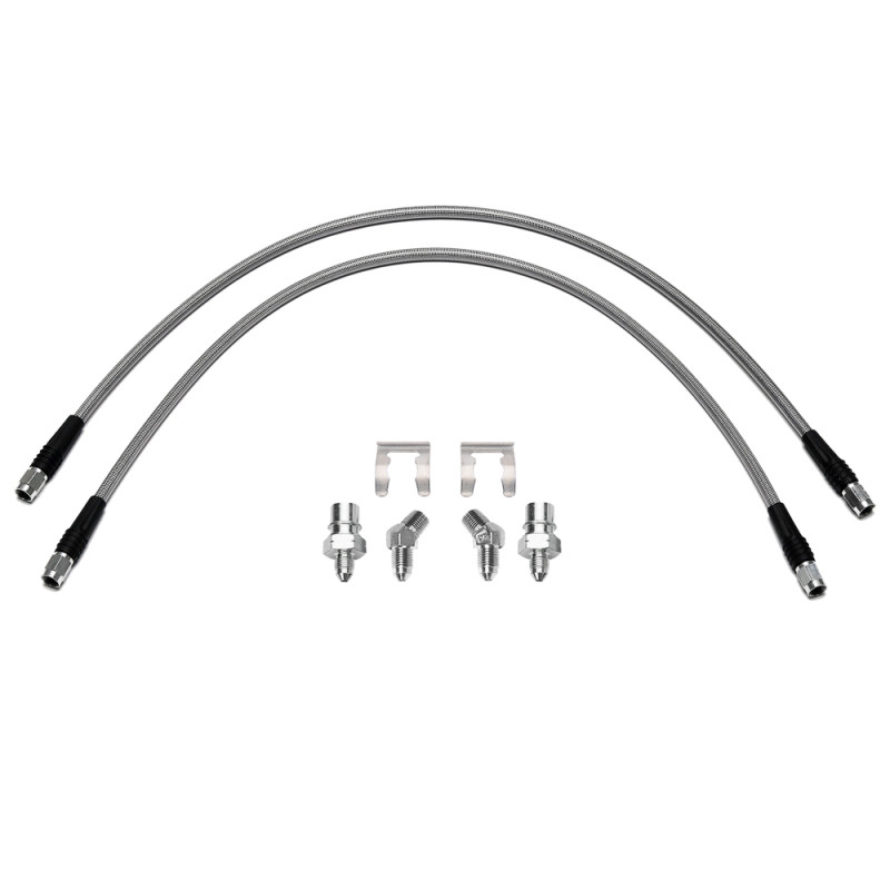 Wilwood flexline kit 25IN OAL M10X1.0 BF 45 deg 1/8-27 NPT - 220-17998 Photo - Primary