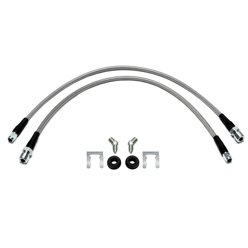 Wilwood flexline kit 22IN -3 W/ST M10X1.0 BF 45 deg 1/8-27 NPT - 220-18002 Photo - Primary