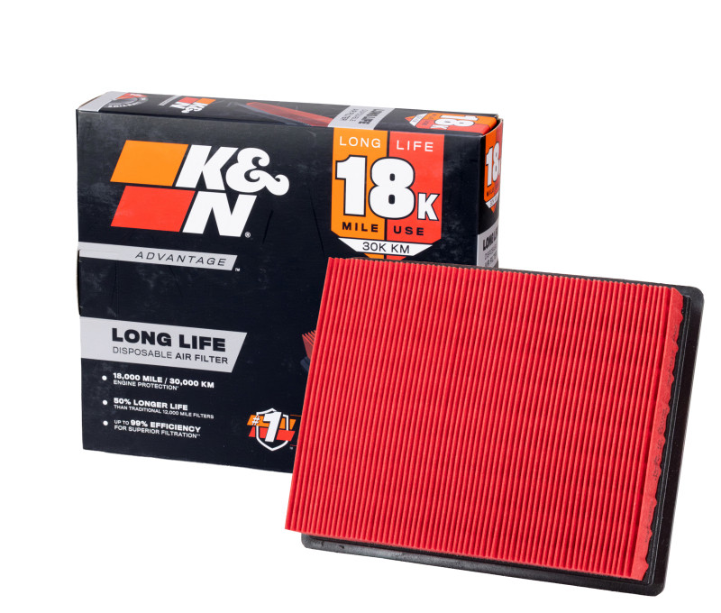 K&N Universal Clamp-On Air Filter 2-3/4in Flg 5-3/32in B 4-1/2in T 5in H - KNA-2022 Photo - out of package