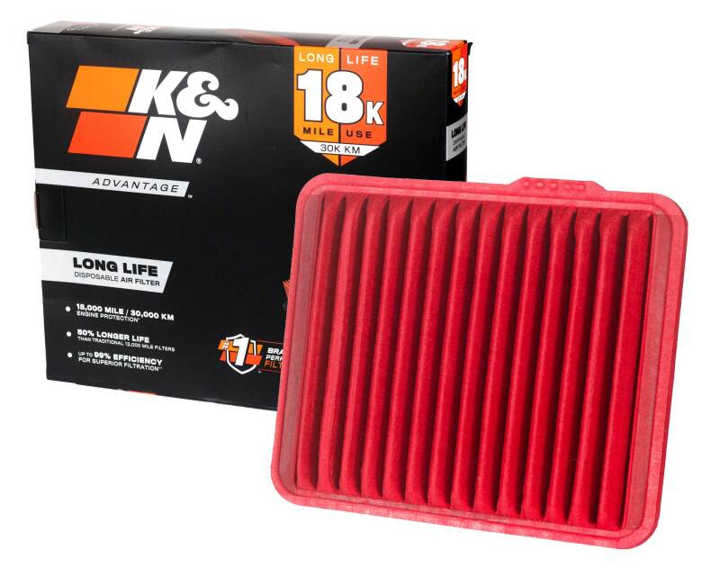 K&N Advantage Air Filter 18K Miles Chev Eqnox 05-09 Malibu 08-10 Bick Lucrne 06-10 Cad Dts 06-09 - KNA-2296 Photo - out of package