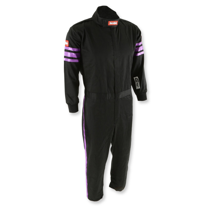 RaceQuip Purple Trim SFI-1 JR. Suit - Kids XSM - 1950591RQP Photo - out of package
