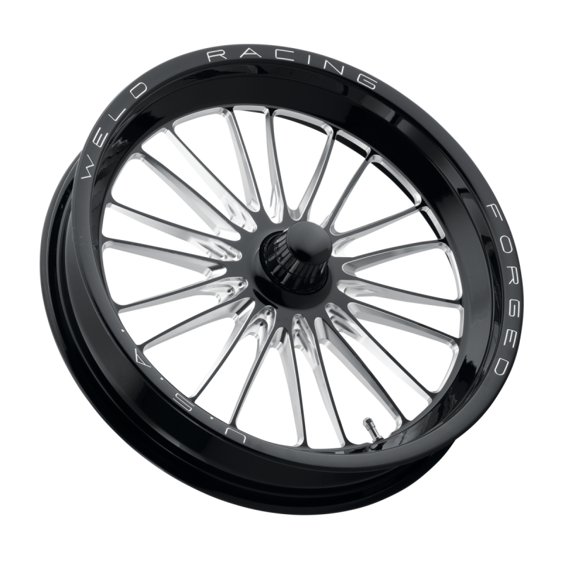 Weld RPM Frontrunner 17x2.15 / Anglia Spindle / 0 BS - Gloss Black Milled - Non-BL Wheel - 85C-17000-B Photo - Close Up
