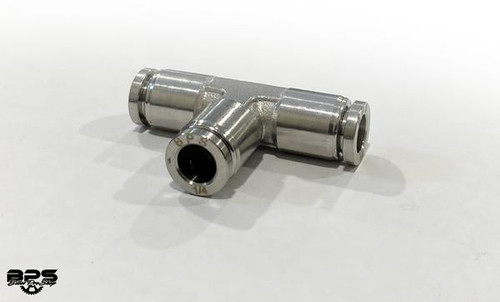 BPS Stainless Steel Push To Connect Tee Fitting - for use with 1/4in (6mm) OD tubing