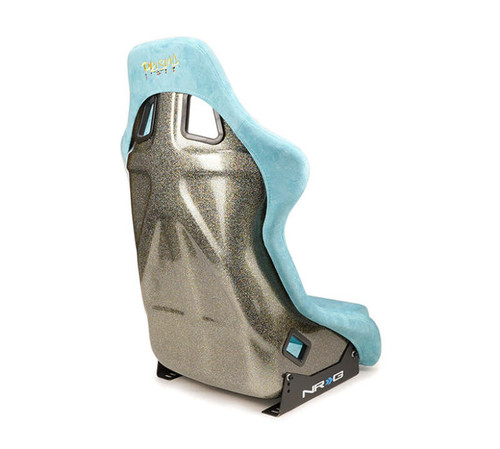 NRG FRP Bucket Seat ULTRA Edition W/ Grey Pearlized Back / Teal Microfiber Material - Large - FRP-302TL-ULTRA Photo - Close Up
